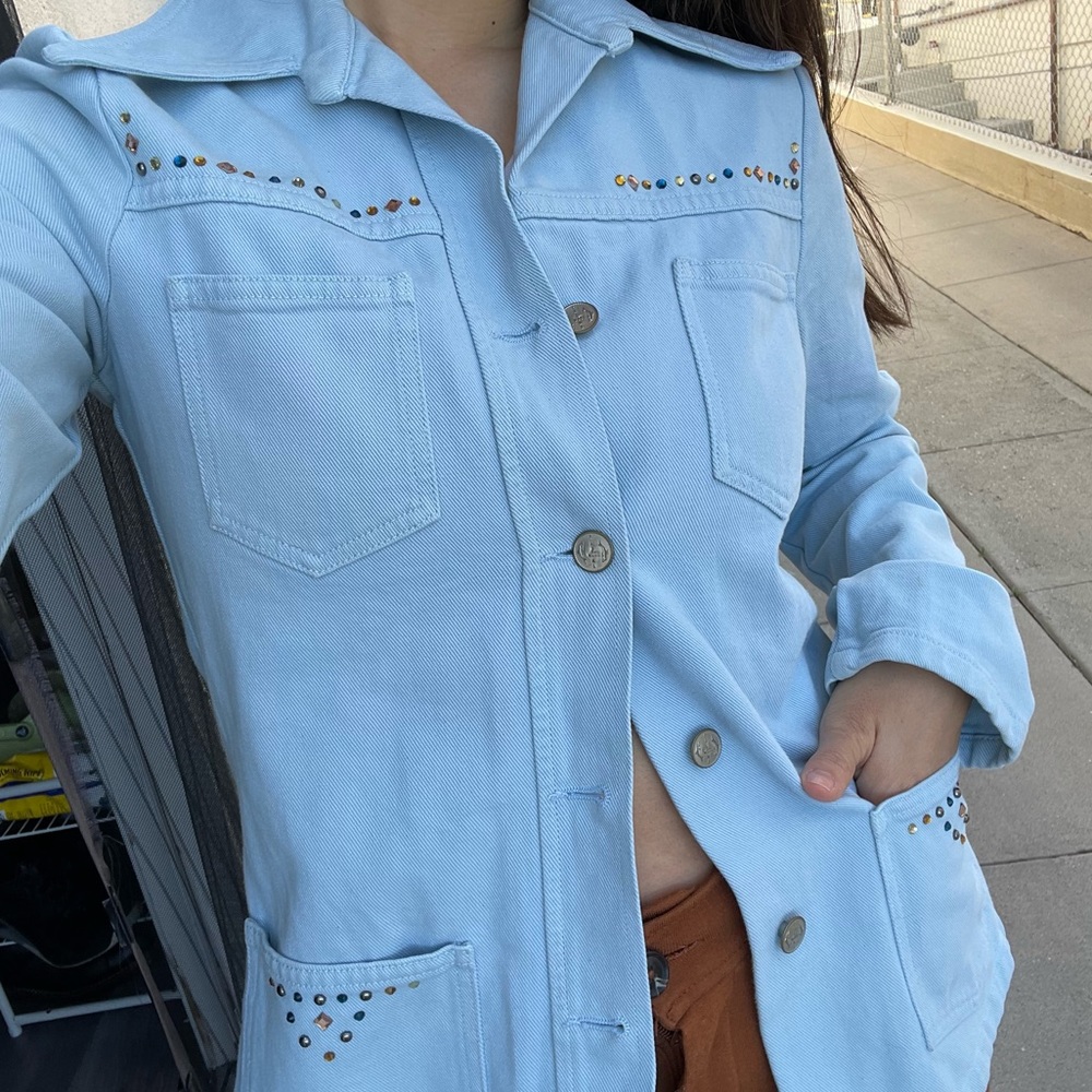 SOLD - paloma Wool baby blue Melrose denim jacket